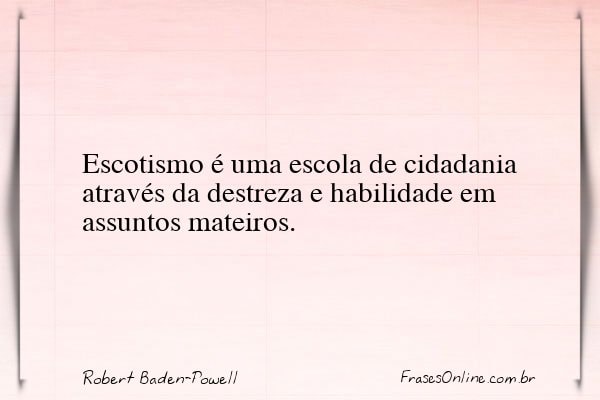 Frase de Robert Baden-Powell