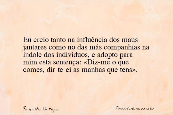 Frase de Ramalho Ortigão