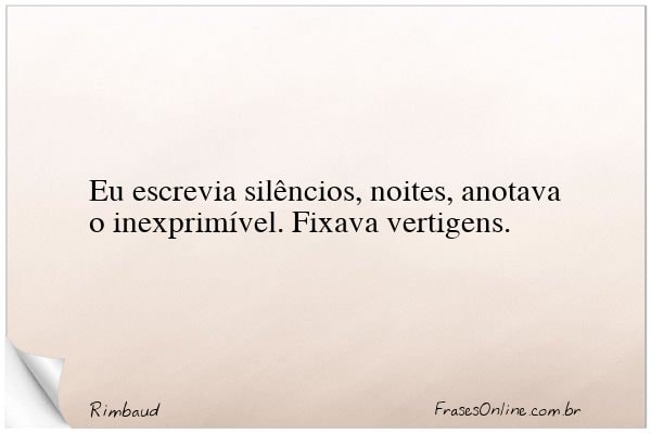 Frase de Rimbaud
