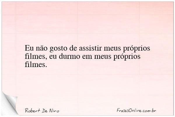 Frase de Robert De Niro