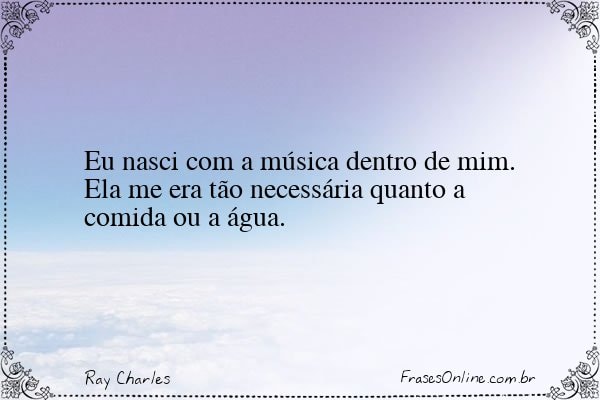 Frase de Ray Charles