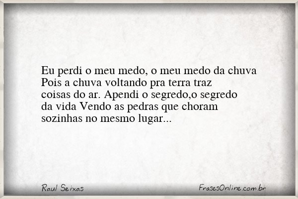 Frase de Raul Seixas