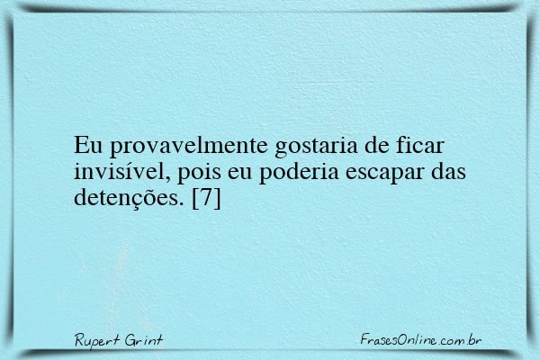 Frase de Rupert Grint