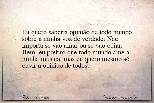 Frase de Rebecca Black