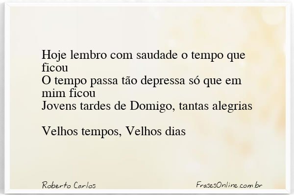 Frase de Roberto Carlos