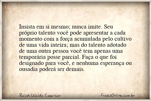 Frase de Ralph Waldo Emerson
