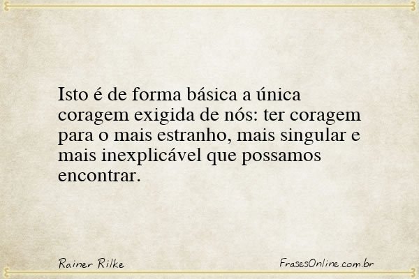 Frase de Rainer Rilke