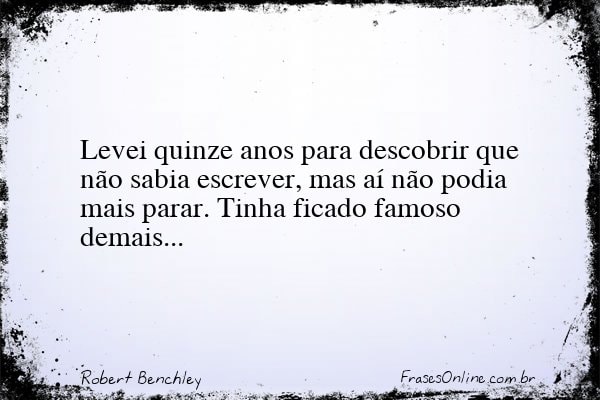Frase de Robert Benchley