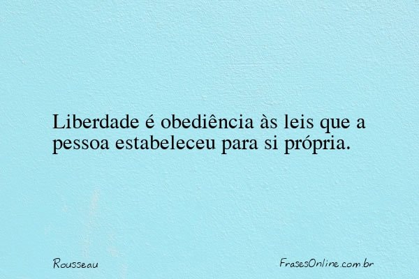 Frase de Rousseau