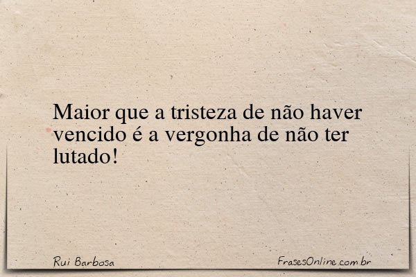 Frase de Rui Barbosa