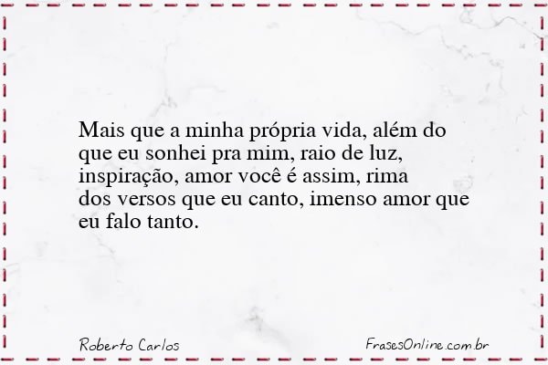 Frase de Roberto Carlos