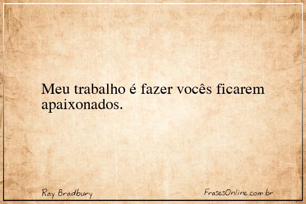 Frase de Ray Bradbury