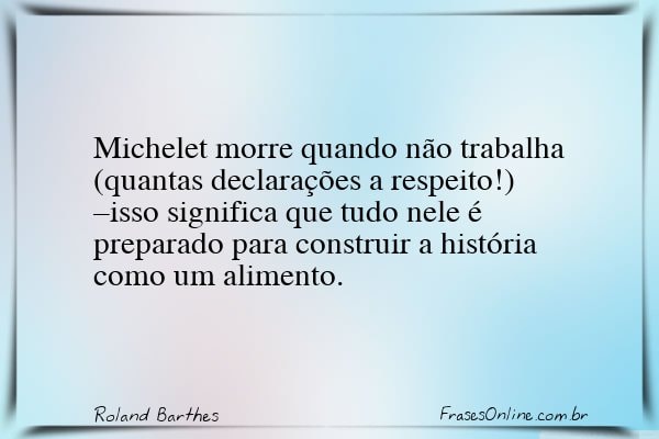 Frase de Roland Barthes