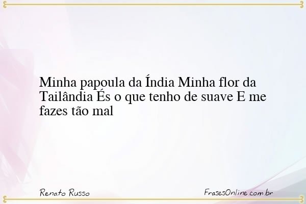 Frase de Renato Russo