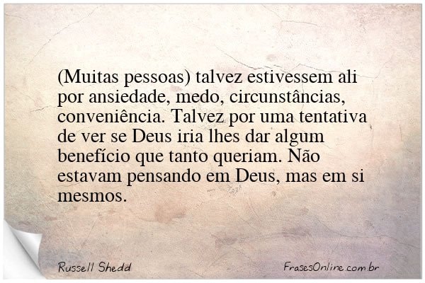 Frase de Russell Shedd