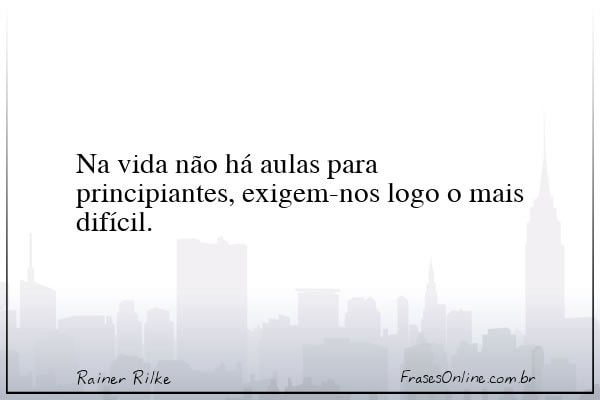 Frase de Rainer Rilke
