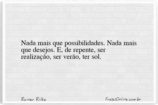 Frase de Rainer Rilke