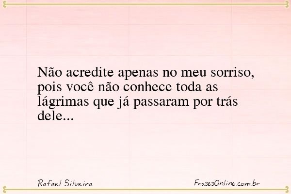 Frase de Rafael Silveira