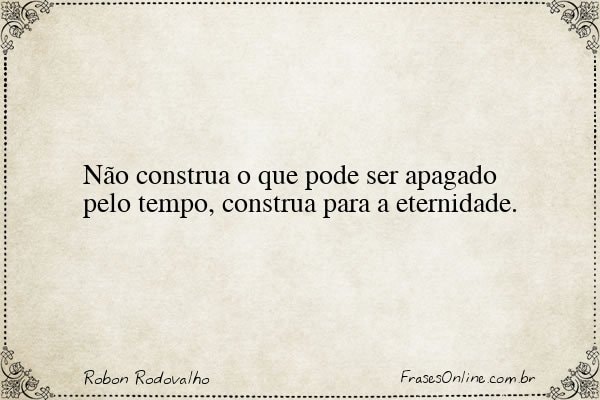 Frase de Robon Rodovalho