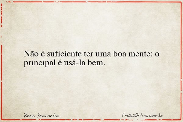 Frase de René Descartes