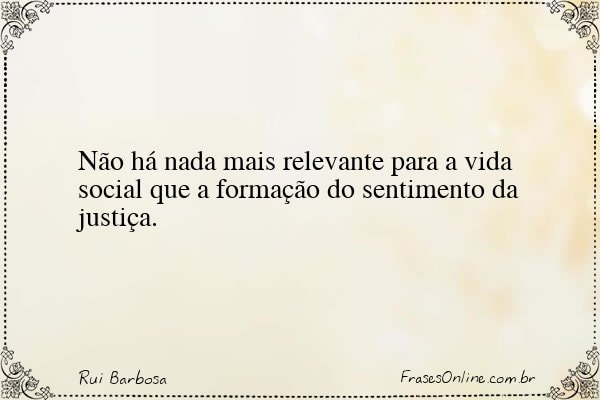 Frase de Rui Barbosa