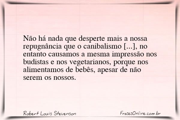 Frase de Robert Louis Stevenson