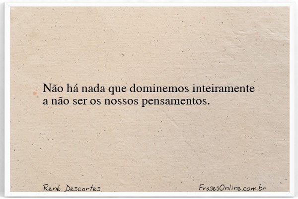 Frase de René Descartes