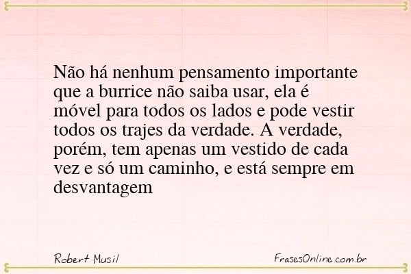 Frase de Robert Musil