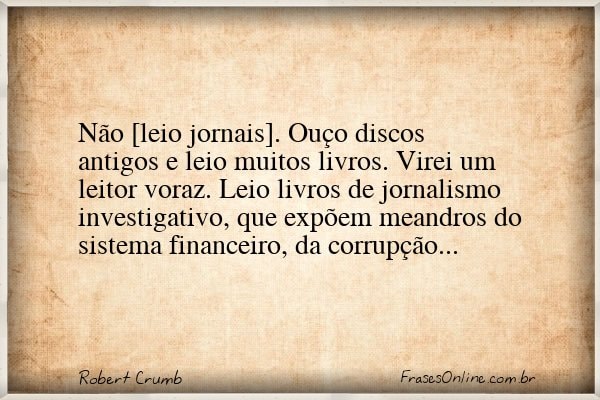 Frase de Robert Crumb