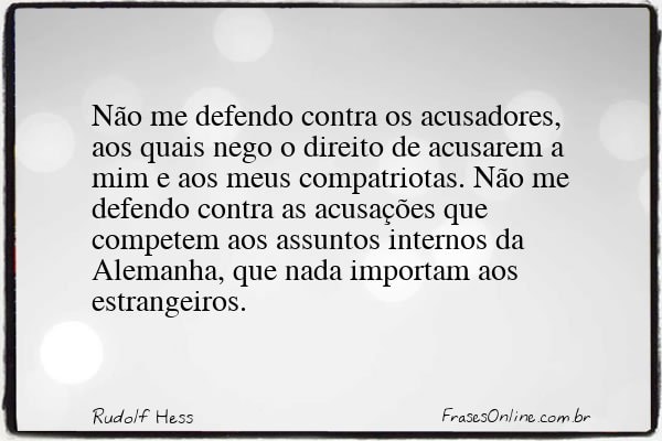 Frase de Rudolf Hess