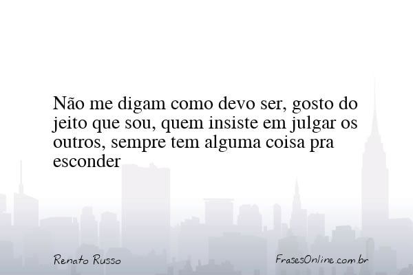 Frase de Renato Russo