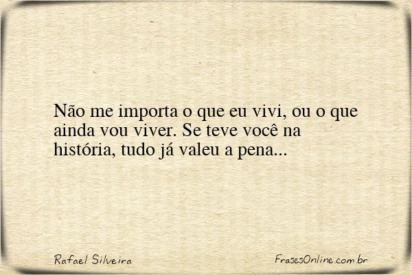 Frase de Rafael Silveira