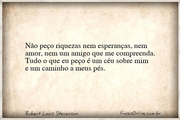 Frase de Robert Louis Stevenson