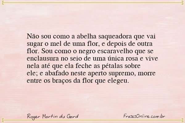 Frase de Roger Martin du Gard