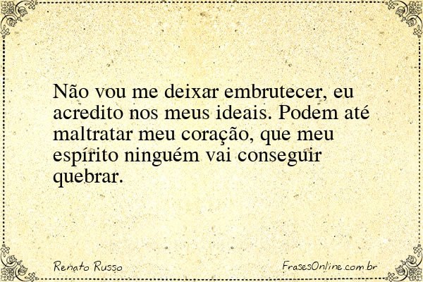 Frase de Renato Russo