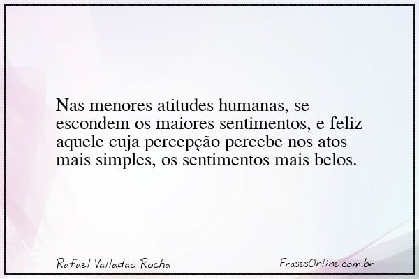 Frase de Rafael Valladão Rocha