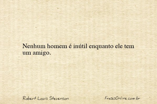 Frase de Robert Louis Stevenson