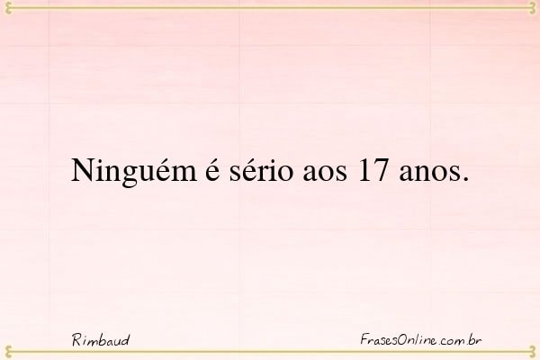 Frase de Rimbaud