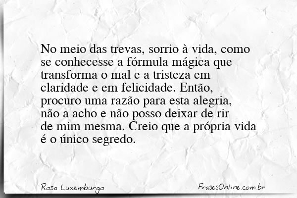 Frase de Rosa Luxemburgo