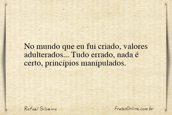 Frase de Rafael Silveira