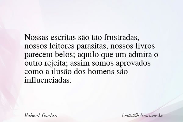 Frase de Robert Burton