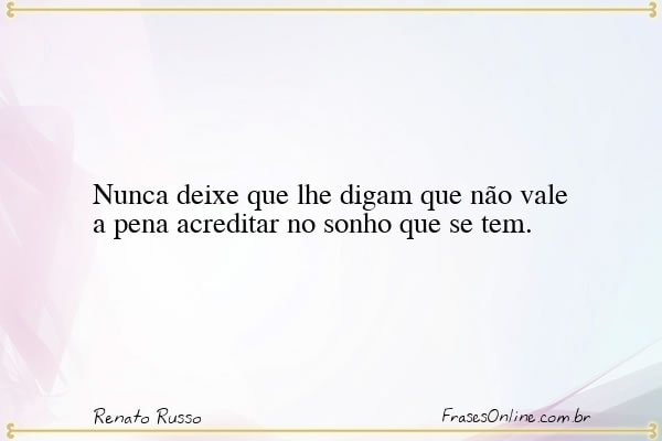 Frase de Renato Russo