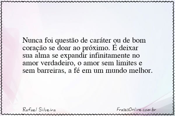 Frase de Rafael Silveira