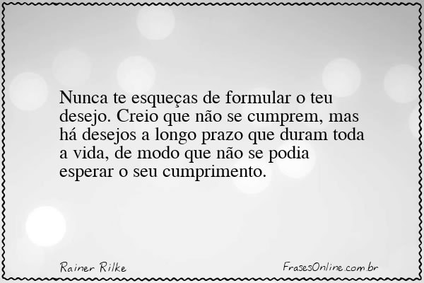 Frase de Rainer Rilke