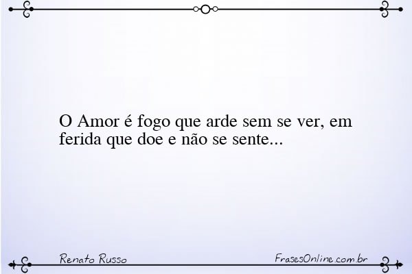 Frase de Renato Russo