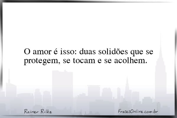 Frase de Rainer Rilke