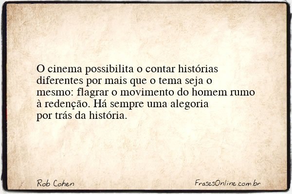 Frase de Rob Cohen