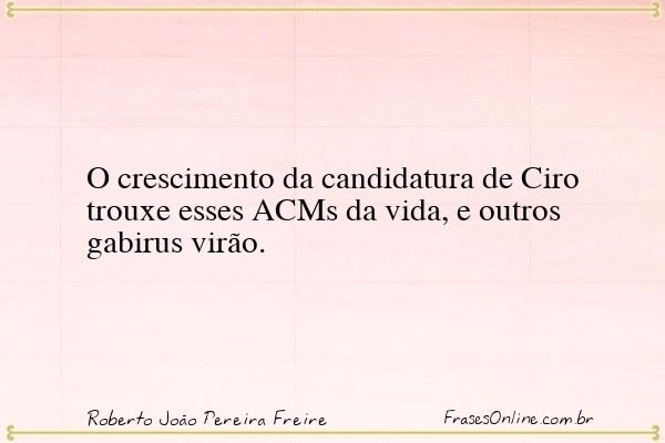 Frase de Roberto João Pereira Freire