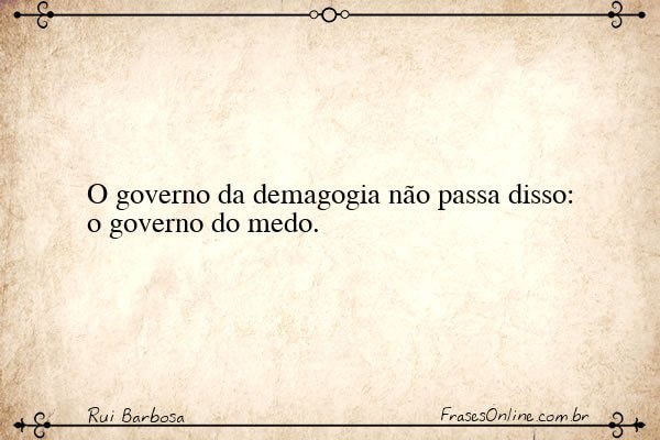 Frase de Rui Barbosa