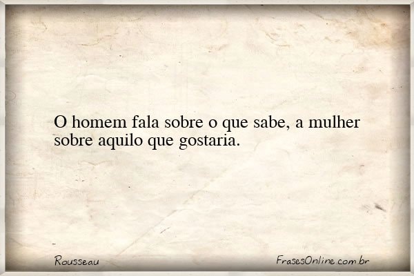 Frase de Rousseau
